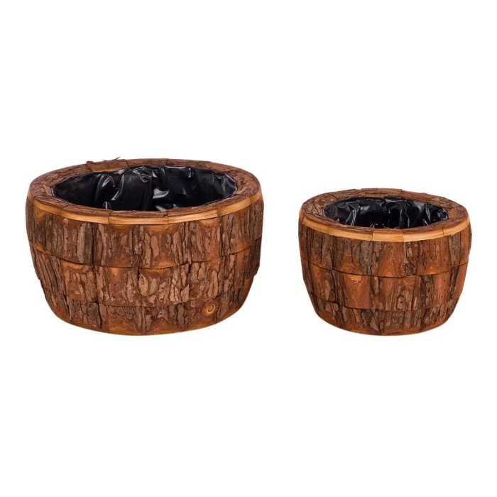 SET 2 CESTI LEGNO 30X16CM